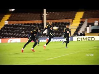 Treino da Seleção Brasileira no estádio do Fulham F.C.