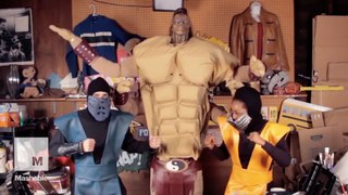 Finish these homemade ‘Mortal Kombat’ costumes of Scorpion and Goro