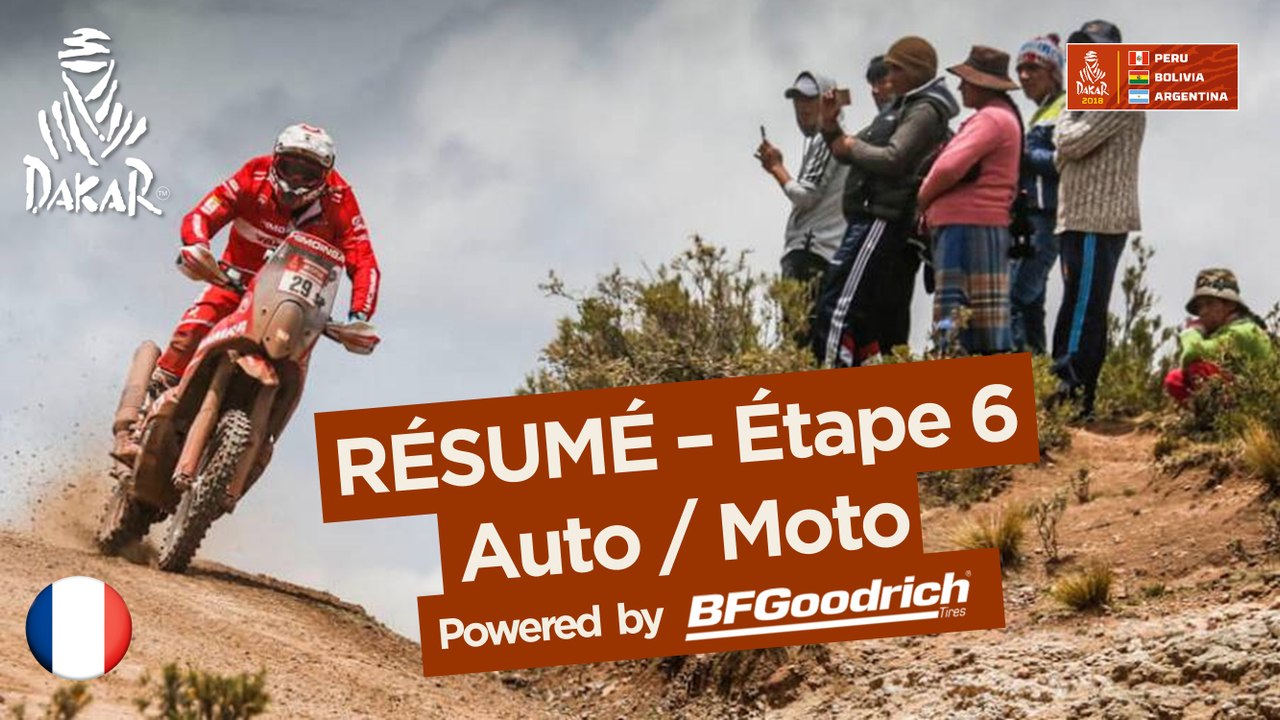 Résumé - Auto/Moto - Étape 6 (Arequipa / La Paz) - Dakar 2018