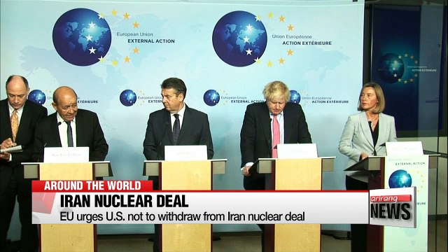 EU urges U.S. not to withdraw from Iran nuclear deal