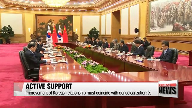 Presidents Moon and Xi reaffirm joint efforts to establish peace on Peninsula