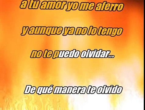 DE QUE MANERA TE OLVIDO - VICENTE FERNANDEZ - KARAOKE -PISTA Y LETRA