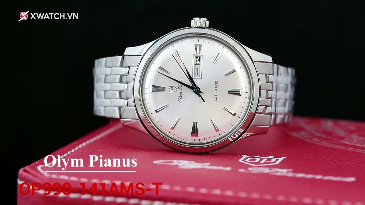 Mở hộp đồng hồ Olym Pianus OP990-141AMS-T- OP Bambino sang trọng
