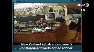 New Zealand kebab shop owner blanks arm