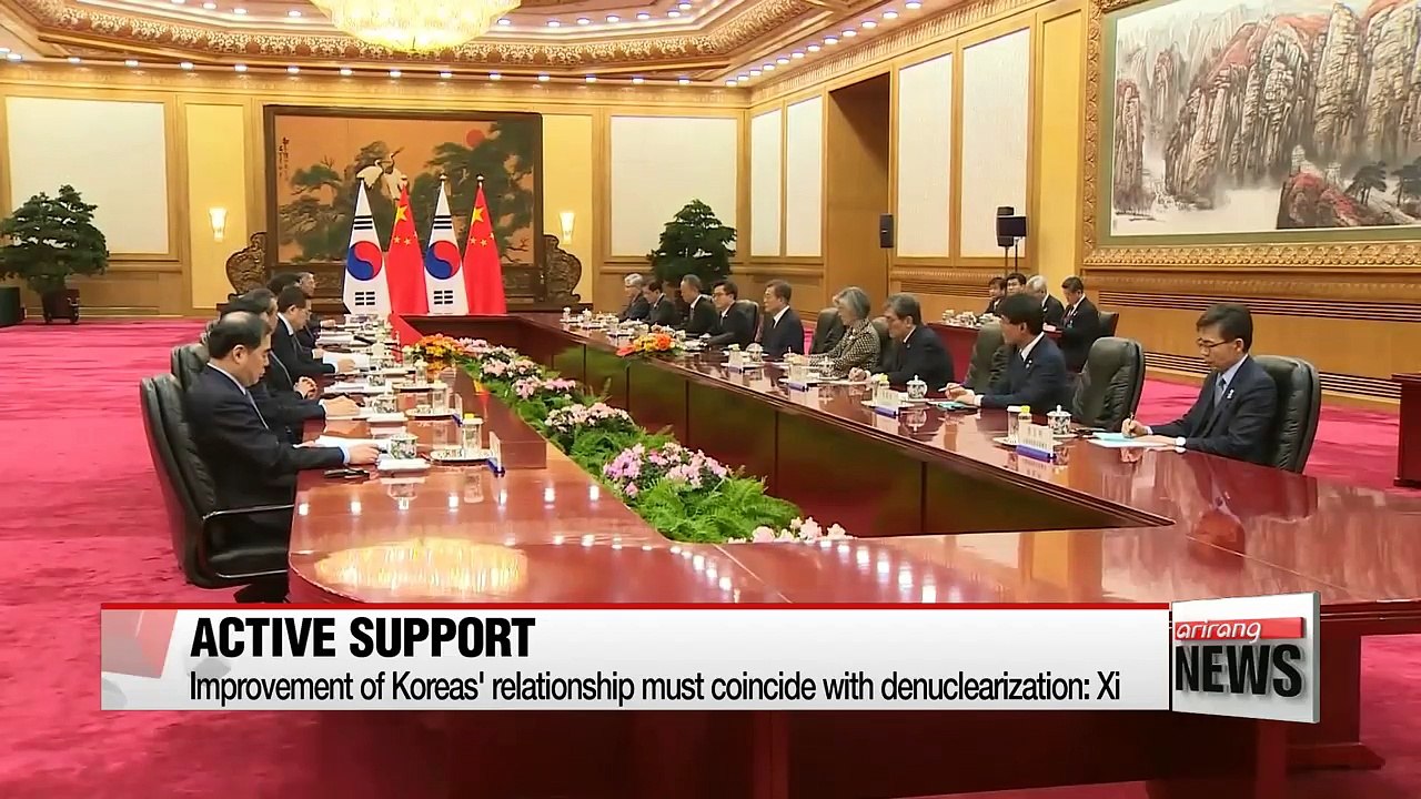 Presidents Moon and Xi reaffirm joint efforts t...