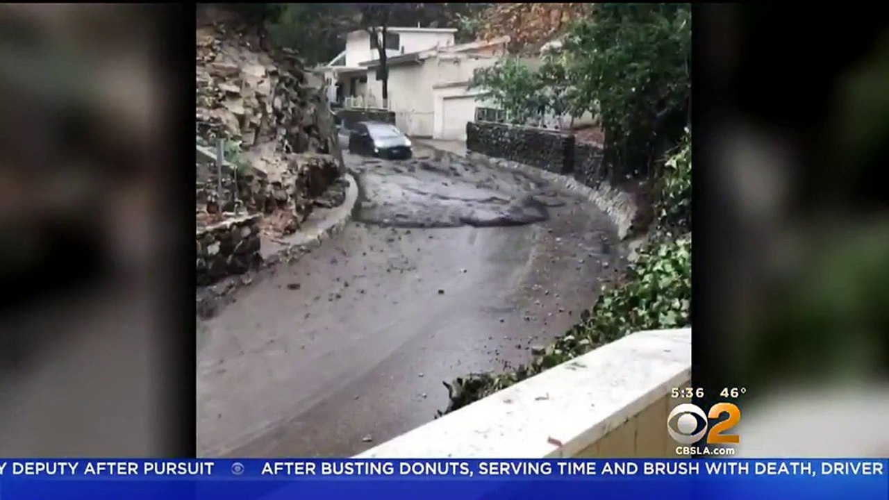 Caught On Video Prius Swept Away By Mud Flow In Burbank