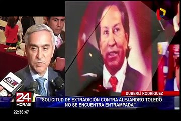 Duberlí Rodríguez: "Solicitud de extradición contra Toledo no se encuentra entrampada"