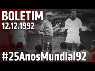 Raí treina faltas na véspera de duelo com o Barça - Boletim 12.12.1992 #25AnosMundial92 | SPFCTV
