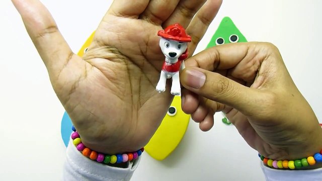PAW PATROL Play Doh Surprise Toy Opening Learn Shapes and Colors