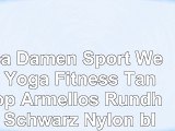 Erica Damen Sport Weste Yoga Fitness Tank Top Ärmellos Rundhals Schwarz Nylon  black  s