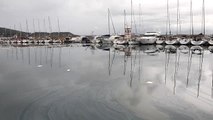 Urla'da Denize Fuel-oil Sızdı, Liman Kapatıldı