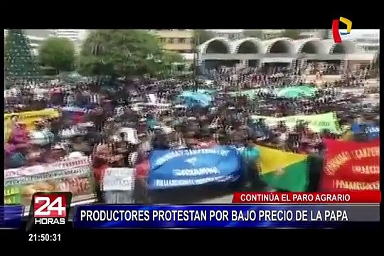 Productores de papa continúan con paro agrario en regiones