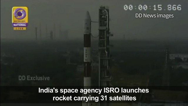 India launches 100th satellite into space