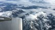 Flying over the Swiss Alps - SWISS Airbus A330-300 above Swiss Alps