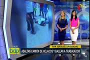 San Juan de Lurigancho: asaltan camión de helados y balean a trabajador