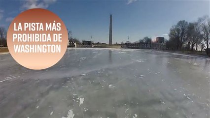 ¿Te atreverías a patinar sobre esta pista de hielo?