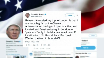 Trump cancels UK trip, his waxwork shows up instead