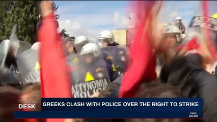 i24NEWS DESK | Greeks clash with police over the right to strike | Friday, January 12th 2018