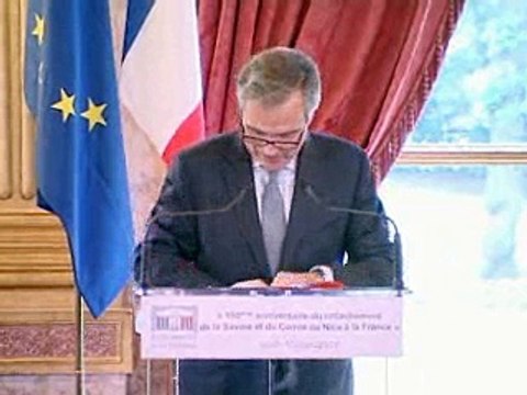 Cérémonie du 150e anniversaire du rattachement de la Savoie et du Comté de Nice à la France Allocution de M. Bernard Accoyer - Jeudi 10 juin 2010