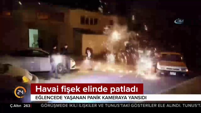 Havai fişek elinde patladı