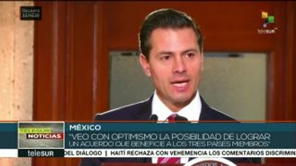 México: Peña Nieto se muestra optimista ante renegociación del TLCAN