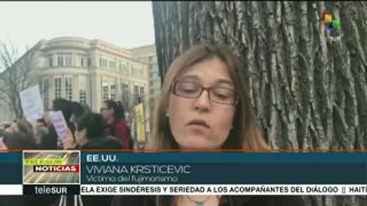 Peruanos en EE.UU. protestan contra el indulto a Alberto Fujimori