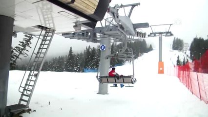 Ilgaz'da Kayak Keyfi Devam Ediyor