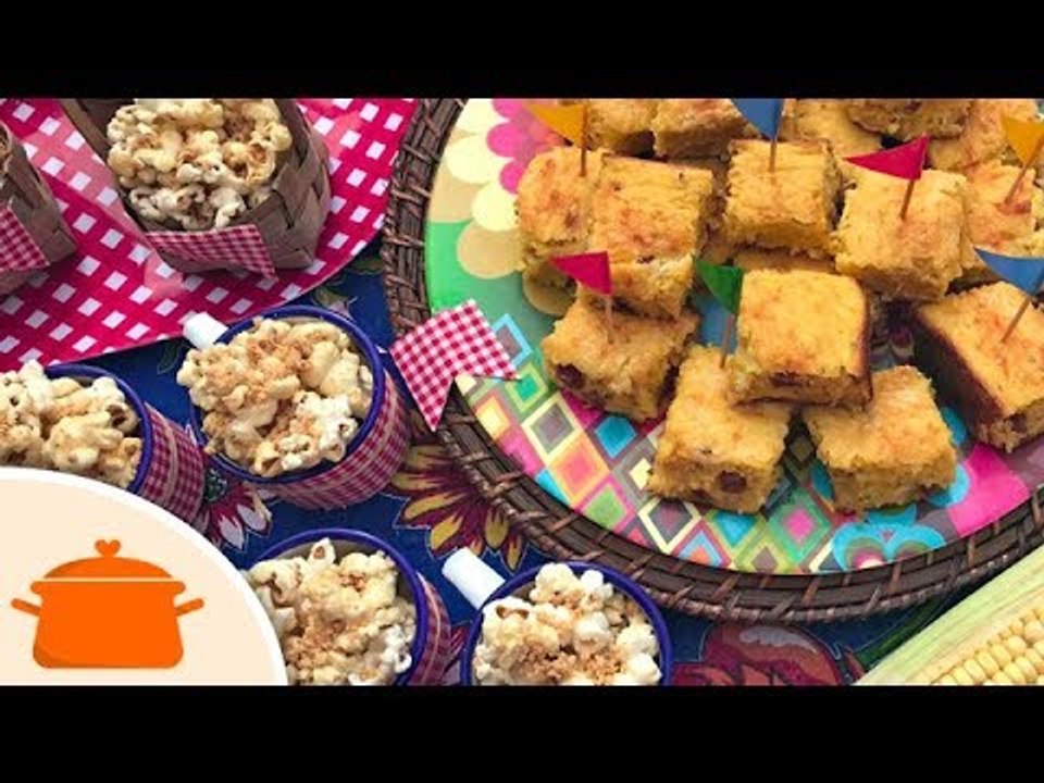 Como Fazer Pipoca de Paçoquinha e Pamonha Salgada de Assadeira - Receita para  Festa Junina