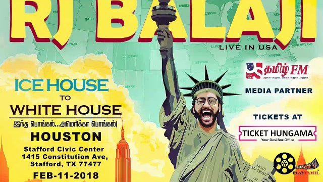 R J Balaji announces his Ice house to white house show USA