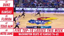 A Week of Upsets in College Basketball