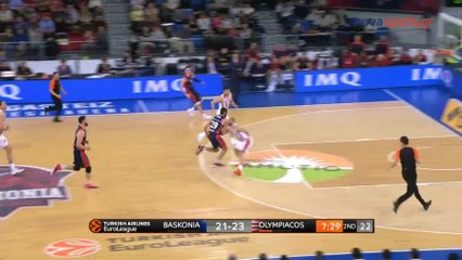 Ο Βασίλης Σπανούλης "πήρε το πορτοφόλι" του Γκαρίνο - Μπασκόνια vs Ολυμπιακός - 12.01.2018