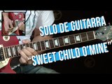 Guns N' Roses - Sweet Child O' Mine - Solo (como tocar - aula de guitarra)