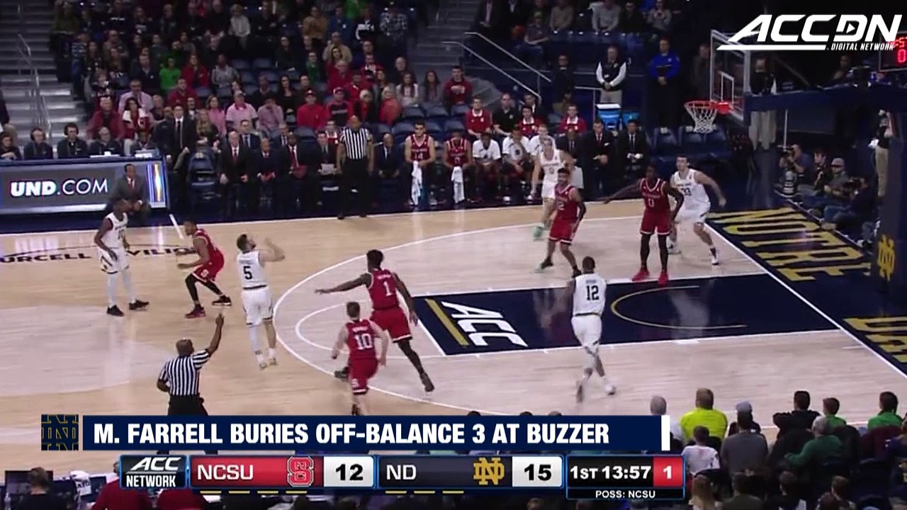 Notre Dame's Matt Farrell Hits Off-Balance 3 At Shot Clock Buzzer