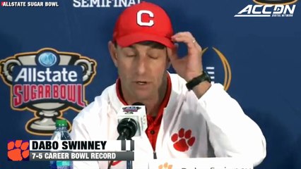 Dabo Swinney Sugar Bowl Postgame: "Championship Football Is A Game Of A Few Plays"