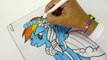 My little Pony RAINBOW DASH Coloring Pages MLP Speed Colouring Kids Art