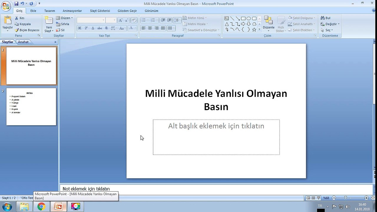 Milli Mücadele Yanlısı Olmayan Basın