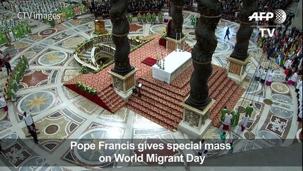 Pope Francis gives a special mass on World Migrant Day