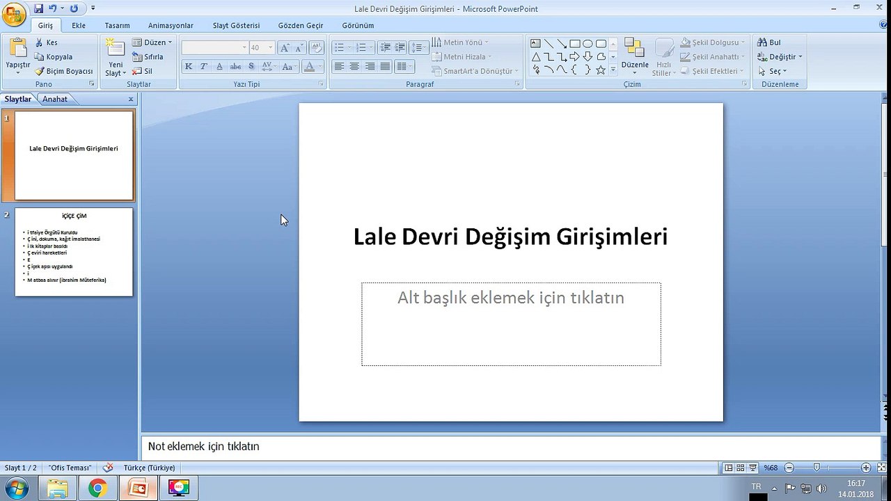 Lale Devri Değişim Girişimleri