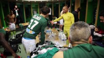 La joie des verts après asse 2-0 nantes