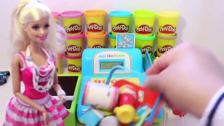 Cash Register Shopping Market Surprise Eggs Toys Ice Cream Play Doh