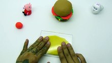 Play Doh CHEESEBURGER and FRIES along Pepp