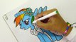 My little Pony RAINBOW DASH Coloring Pages MLP Speed Colouring Kids Art