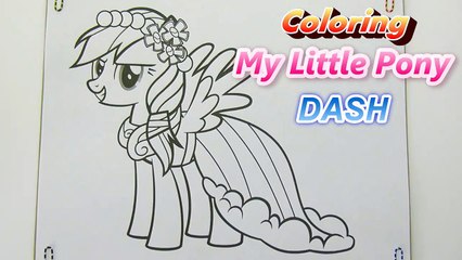 My little Pony RAINBOW DASH Coloring Pages MLP Speed Colouring Kids A