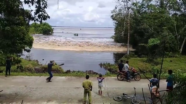 Ces habitants ne se rendent pas bien compte de la puissance d'un Tsunami et restent là sans bouger