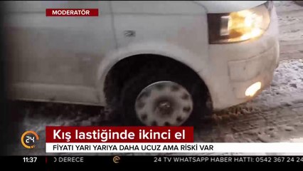 Artan fiyatlar ile kış lastiğinde ikinci el piyasası kuruldu