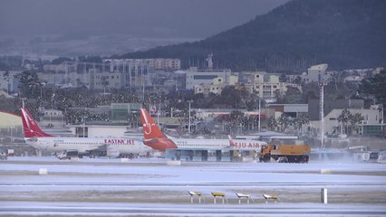 4cm 눈에 또 마비된 제주공항...체류객 지원은 '무난' / YTN