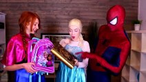 Spiderman & Frozen Elsa vs EVIL ELSA! Maleficent Kidnaps Spiderman! Superhero Fun in Real Life -)
