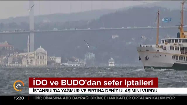 İstanbul'da yağmur ve fırtına ulaşımı olumsuz etkiledi