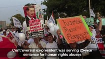 Hundreds supporting Fujimori pardon demonstrate in Lima