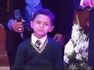 cut boy singing song dedicated for father